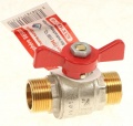 Sferaco Water Tap - Ball Valve Stopcock Connection 3-4" M-m With Butterfly Handle Dn1 - 565005